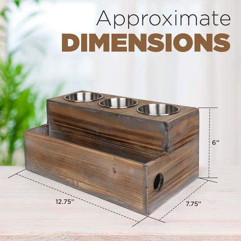 Besti Wooden Hair Dryer Holder – Organizer for Hair Tools and Styling Supplies, Natural Elegant Design