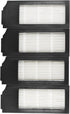 HQRP 4-Pack Replacement Filter for Ecovacs Deebot X1 Omni / X1e OMNI / X1 Plus / X1 Turbo Robot Vacuum Cleaner