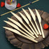 HOMQUEN Gold Steak Knives Set, 8 Piece Premium Stainless Steel, German Serrated Meat Knives, Dishwasher Safe (9.2 Inch)