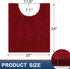 smiry Chenille U-Shaped Toilet Bathroom Rugs | Soft Absorbent Non-Slip Contoured Mats (24"x20", Burgundy)