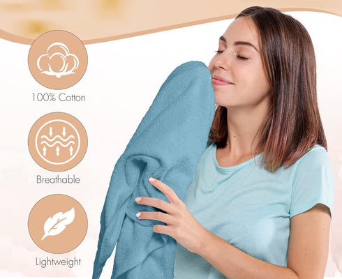 KAHAF COLLECTION 6 Pack Set (27 54 Inches) 100% (27x54) Inches Bath Towels x Ring Spun Cotton, Lightweight, Quick Dry