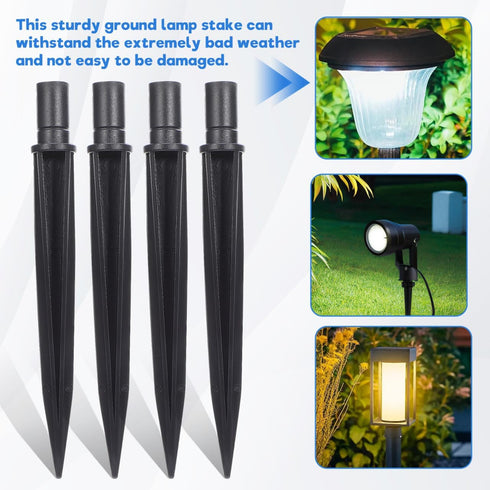25pcs 5.5X0.55inch Angoily Solar Light Stakes, Ground Spikes Light Replacement Stakes, Halloween for Garden Lighting