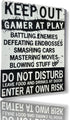 AMERICAN WIT 12" 8" Funny Gamer Decor, 'Keep Out Gamers Only' x Tin Signs, Gaming Do Not Disturb Signs, Funny Video