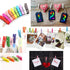 Wooden Clothes Pins, 100pcs 1.3 Inch (3.5cm) Mixed Colored Small Clips with 33 Feet Jute Twine