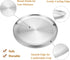 Deedro Pizza Baking Pan, 10 Inch Stainless Steel Round Pizza Tray for Home Restaurant, Easy Clean & Dishwasher Safe