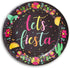 80 Pack Let's Fiesta Party Plates - 7 inch Decorative Dinnerware for Special Occasions (Black)