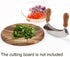 4.9 Inch Mezzaluna Knife, Sharp Double Blade Chopping Knife, Pizza Cutter, Stainless Steel Mincing Knife