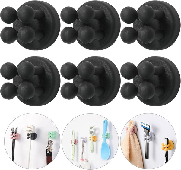 iBetterLife Razor Holder for Shower Hooks 6Pcs Self Adhesive Wall Mounted Single