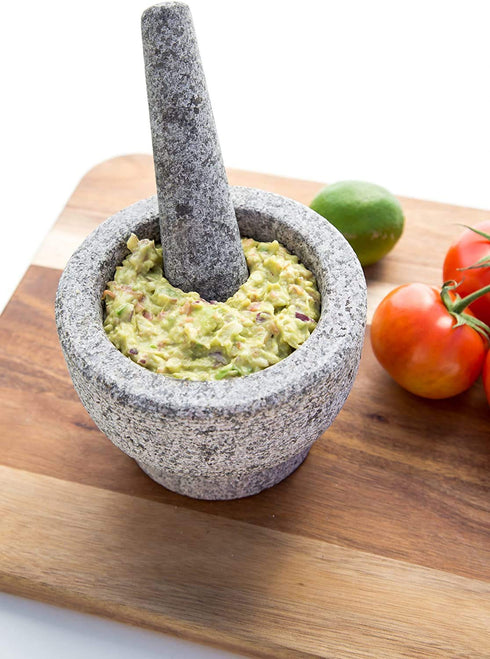 Kota Japan 6 2 Set Heavy Granite Cup Mortar & Pestle Natural Stone Molcajete Bowl and Grinder for Spices, Herbs