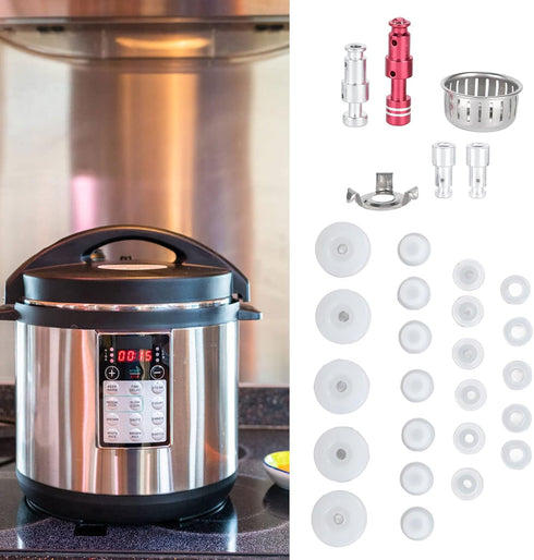 Electric Pressure Cooker Valve Gasket, Universal Accessory Set with Anti Blocking Bracket for Normal Pressure Cookers