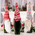 Adurself 4 Pack Christmas Gnome Wine Bottle Covers, Tomte Swedish Gnomes Wine Bottle Toppers Santa Scandinavian Plush