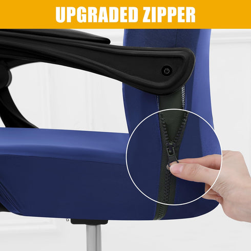 smiry Stretch Computer Office Chair Covers, Soft Fit Universal Desk Slipcovers, Removable Washable Anti-Dust Protector