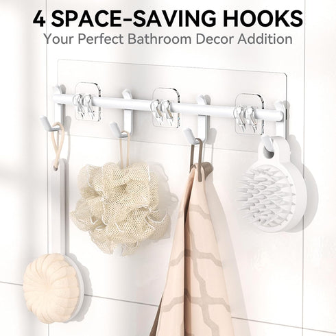 6 Pack 12 YASONIC Shower Caddy, Large Capacity shower organizer with Soap Holder and Hooks, Rustproof Shelves