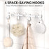 6 Pack 12 YASONIC Shower Caddy, Large Capacity shower organizer with Soap Holder and Hooks, Rustproof Shelves