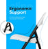 Commercial 350lb 1 Pack) Oline Folding Chair, Indoor Outdoor Plastic Stackable Foldable Guest Chairs for Events Office