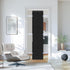 Set: (38-53" 53W78" Closet AJAZZ Curtain Rods No Drilling W Adjustable Range) & Accordion Door Curtain, Black L