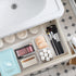 Poeland 20 Pcs Drawer Organizer Tray: Storage Box for Bedroom Dresser, Bathroom, Kitchen (Frosted)