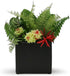 WGV Ceramic Cube Vase, 3" Width x 3" Height - Elegant Modern Small Square Floral Planter