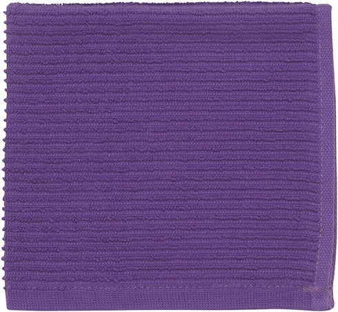 Now Designs Ripple Kitchen Dishcloth, Set of 4, Prince Purple