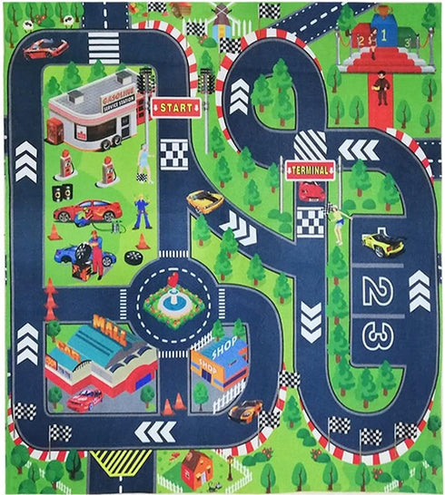 JTMM Kids Mat for Toy Cars, Play Mat for Kids 27.5 x 31.5