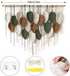 39"W 29.5"L KHOYIME Large Macrame Wall Hanging Boho Woven Tapestry, Chic Home Decor Modern Bohemian Handmade Leaf