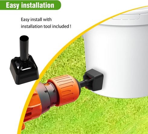 Bit(20) Horizontal Chicken Water Nipples Automatic Poultry Waterer Nipples Kit Drinker with Drill