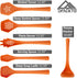 Heavy Duty Kitchen Utensils Set, 6 pc Nonstick Nylon, High Heat Resistant for Stovetop and Griddle, Orange