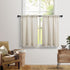 Burlap Kitchen Curtain Over Sink Window Set Farmhouse 30 Inch Length Small Bathroom Window Curtain Back Tab Pocket Linen Coastal Rustic Earth Tone Short Curtain Tier for Laundry Bay Window 36x30 Beige