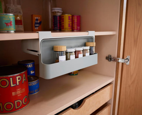Joseph Joseph CupboardStore Under-Shelf Spice Rack Space-Saving Kitchen Organizer, Made from Recycled Plastic