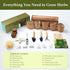 5 Herb Garden Planter Indoor with Wooden Box, Home Kitchen Seed Starter Kit Including Basil, Thyme, Parsley, Rosemary