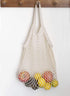 meetall (5 Pack, 2 Mesh Grocery Bags, Reusable Tote Bags with Sturdy Handle, Washable, Eco Friendly, Cotton String Net