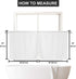 Barossa Design Waffle Weave Half Window Tier Curtains, 36 inch Length for Small Bathroom, Set of 2, White