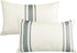 OTOSTAR 2 Pack Outdoor Waterproof Pillow Covers 12x20 Inch - Grey Linen Geometry Cushion Cases for Garden Furniture