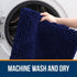 OLANLY Toilet Rugs U-Shaped 24x20 - Extra Soft Absorbent Chenille Bathroom Rugs, Non-Slip, Machine Washable Navy