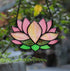 Lotus Flower Decor Stained Glass Window Hangings, Sun Catcher Gift for Mom, Kitchen Livingroom Decoration, Birthday