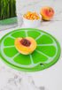 Dexas Citrus Slice Cutting Board/Serving Board, 9 inches, Lime