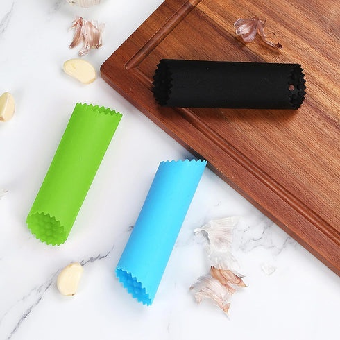 CoguZed 3pcs Silicone Garlic Peeler Tube Roller, Effortless Skin Remover, Garlic Roller, Garlic Rocker, Easy-Clean