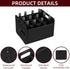 12 Bottle Wine Carrier - Collapsible Premium Felt Tote with Handles for Travel, Party, Picnic, Black