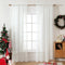 MIULEE 2 Panels Elegant Solid Color Sheer Window Curtains, 54X72 Inches, Ivory Voile Drapes for Living Room