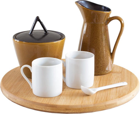 Lazy Susan Organizer for Cabinet, Pantry or Tabletop – 10" Bamboo Turntable for Kitchen, Counter, Spice Rack
