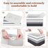 Collapsible Storage Bin, Large Storage Basket for Organizing, 3 Pack with Rope Handles, Gradient Grey Storage Containers