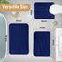 Buganda Memory Foam Bathroom Rug Mat 44x24, Extra Soft Absorbent Non-Slip Machine Washable Bath Rugs for Floor, Navy