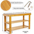 3 Bamboo Tier Shoe Rack Bench, Premium Shoe Organizer or Entryway Bench, Perfect for Shoe Cubby, Entry Bench, Bathroom