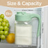 32 oz 1 Glass Pitcher with Lid, Quart Mason Jar Pitcher with Lid Airtight, Breast Milk Storage for Fridge, Ideal