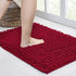Walensee Bathroom Rug Non Slip Bath Mat Red (32x20 Inch) Water Absorbent Super Soft Shaggy Chenille Machine Washable
