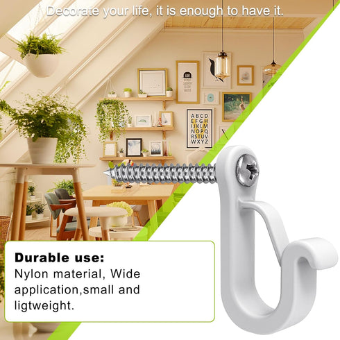 Dolibest 40 Pack Q-Hanger Hooks for Home Christmas Lights, String Light Hooks with Safety Buckle Design for Outdoor