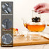 Set, 27OZ/800ML 6 Set Glass Teapot Stovetop Safe Glass Tea Kettle with Small Double Wall Tea Cups & Loose Tea Infuser