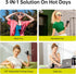 JISULIFE Life7 Handheld Fan 2024, Powerful Portable Fan with LED Display, 3600mAh, 5 Speeds, Lanyard, 3-IN-1 (Black)