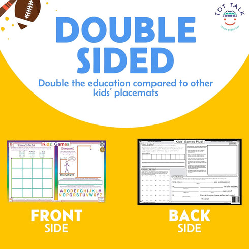 17.5 11.5 Tot Talk Horses and Riding Educational Placemat for Kids Made in USA Durable, Double-Sided, Placemat