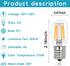 E17 LED Bulb for Microwave Oven Light, 2W Warm White Replacement Bulb, 2 Pack